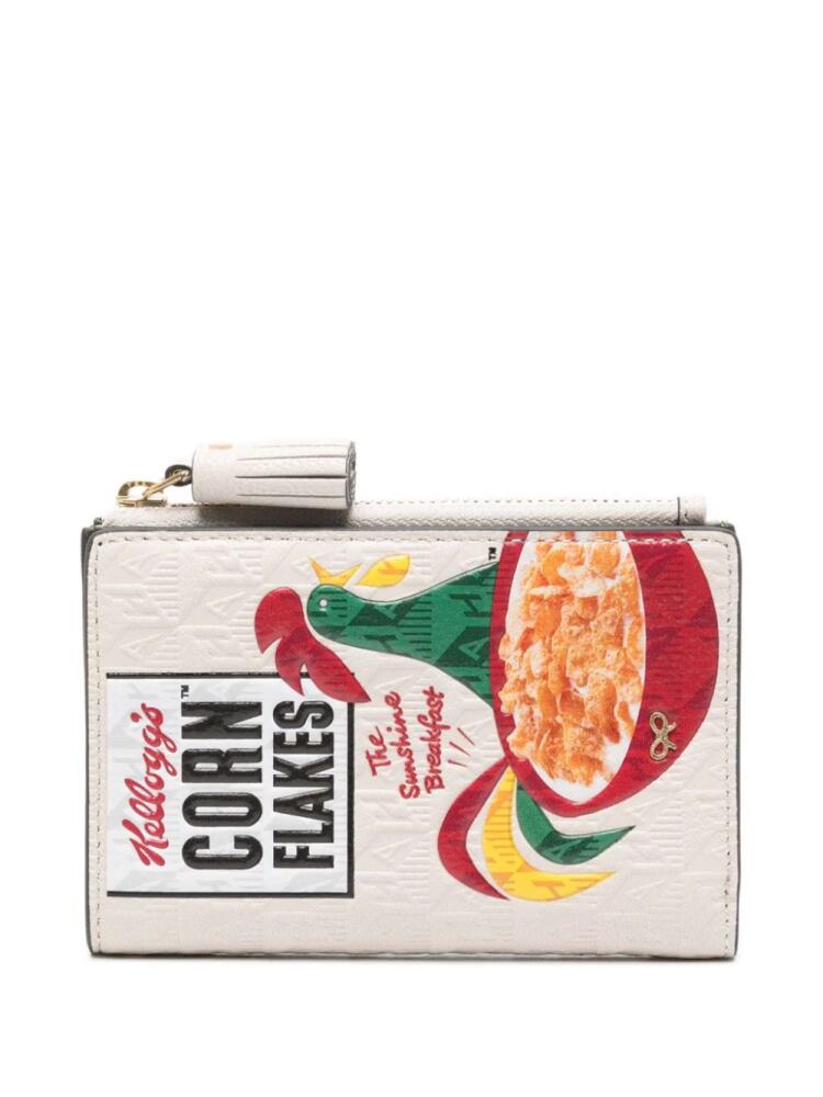 Anya Hindmarch Corn Flakes leather wallet - White Cover