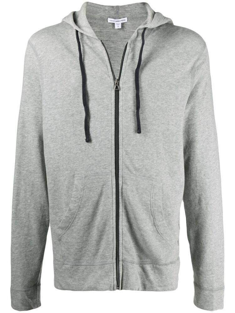 James Perse vintage cotton zip-front hoodie - Grey Cover