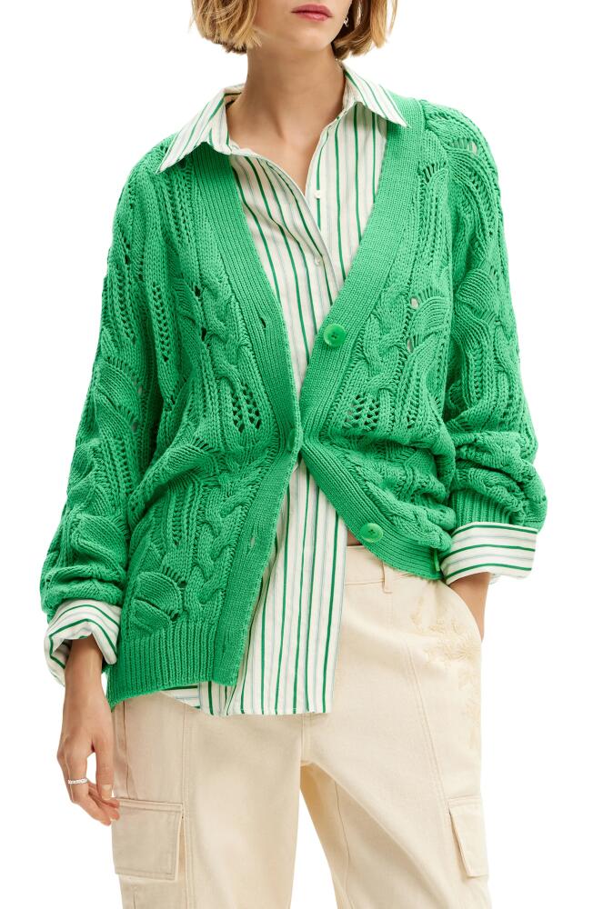 Desigual Janis Cardigan in Green Cover