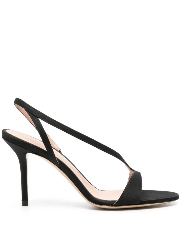 Scarosso Paula 85mm satin sandals - Black Cover