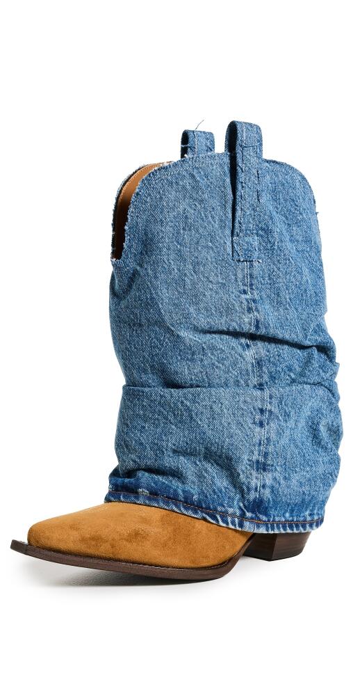 R13 Chunky Cowboy Boots Denim Cover