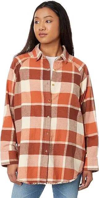 Rip Curl Pacific Dreams Cotton Long Sleeve Flannel (Cinnamon) Women's Clothing Cover