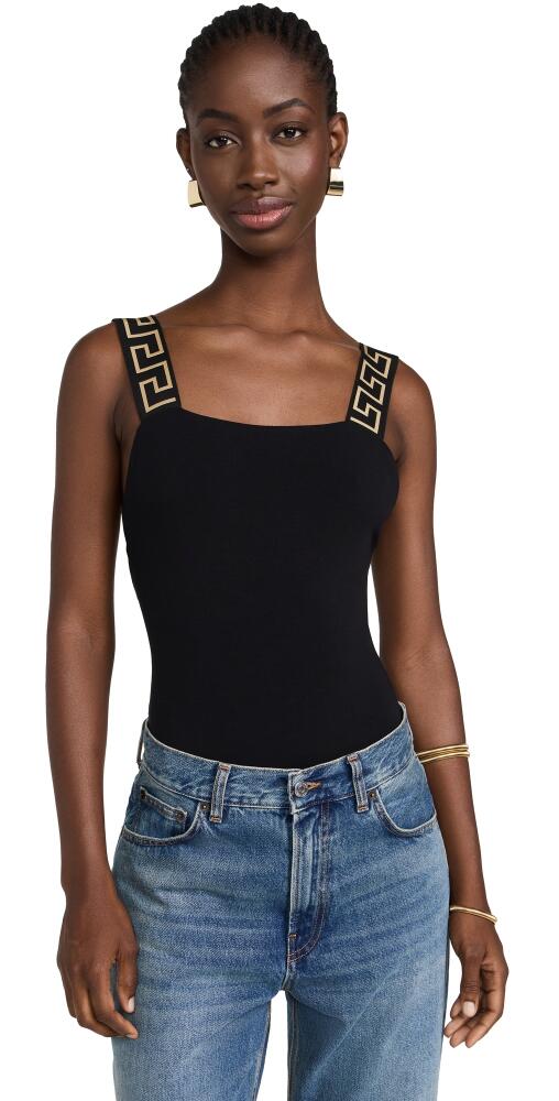 Versace Topeka Jersey Bi-Stretch Bodysuit Black Cover