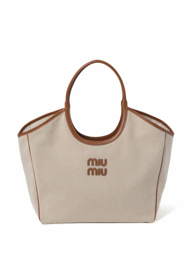 Miu Miu Ivy tote bag - Neutrals Cover