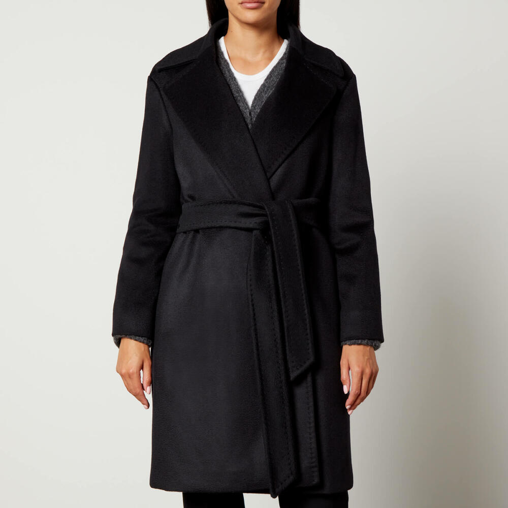 Max Mara Studio Tigre Virgin Wool Wrap Coat Cover