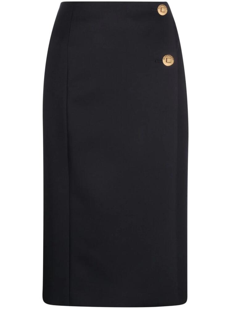 Givenchy wool-blend straight skirt - Blue Cover