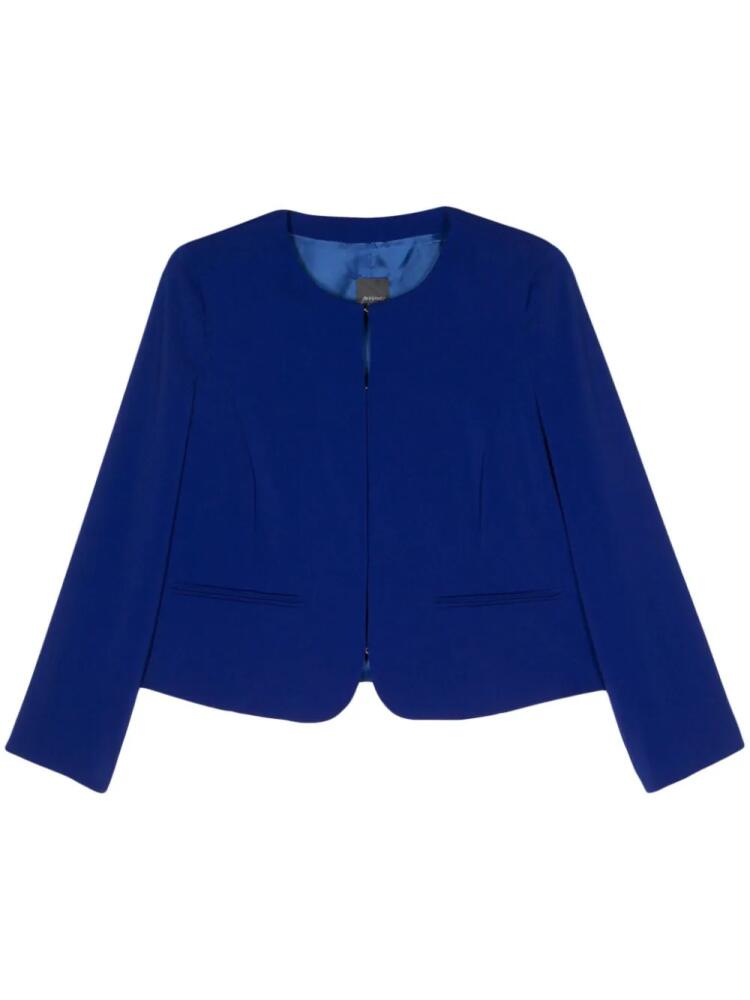 Marina Rinaldi collarless cady blazer - Blue Cover