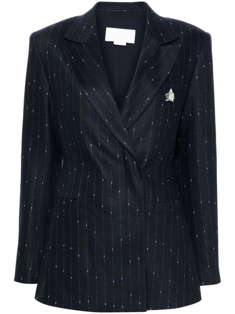 Genny pinstripe-pattern blazer - Blue Cover