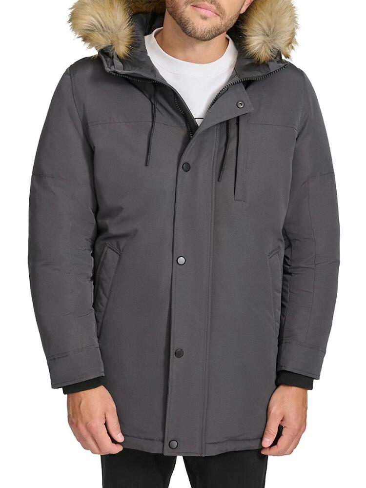 Calvin Klein Men's Arctic Faille Parka Jacket - Iron Cover