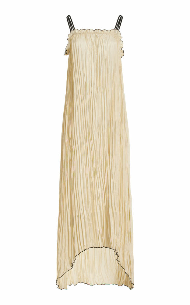 THE GARMENT - Tarragona Crinkled Silk Maxi Dress - Ivory Cover