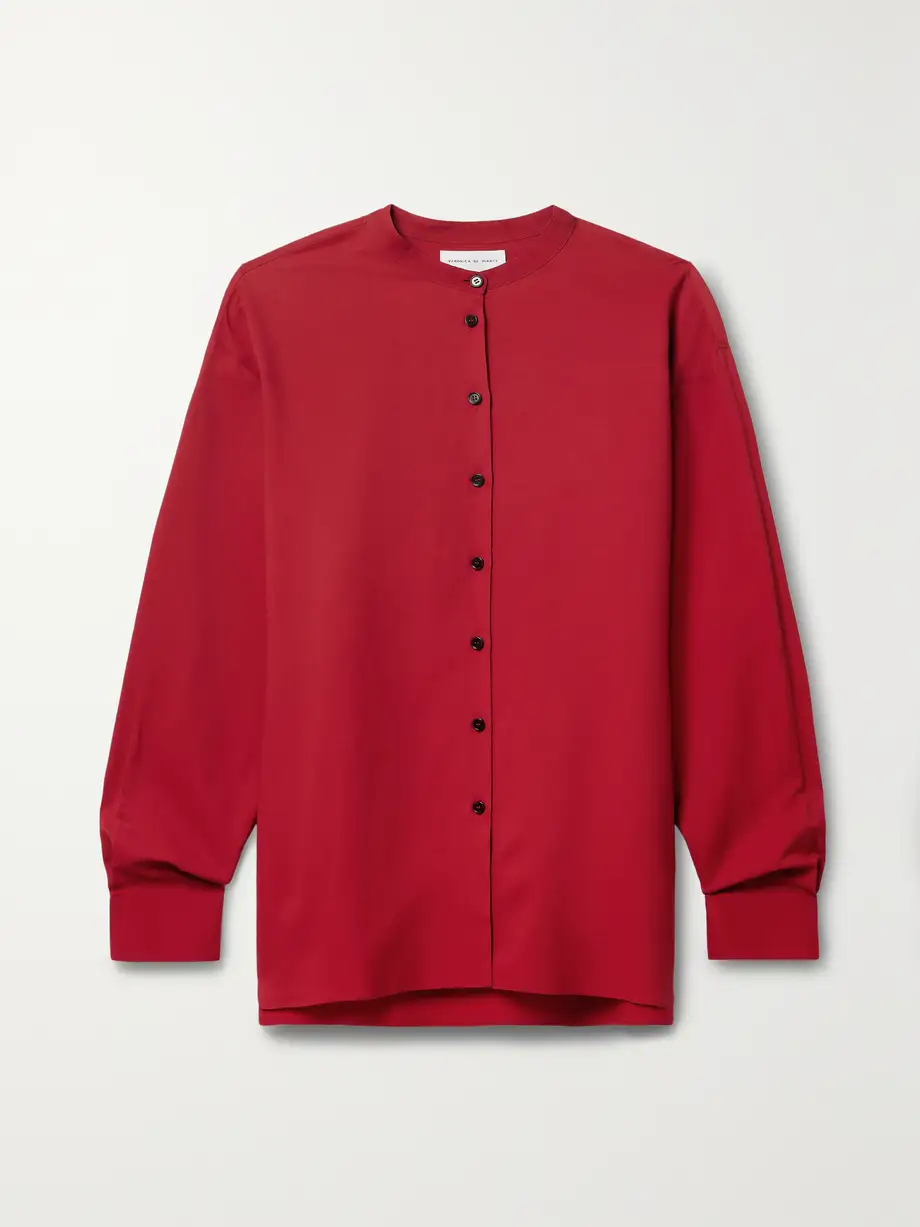 Veronica de Piante - Wool And Silk-blend Shirt - Red Cover