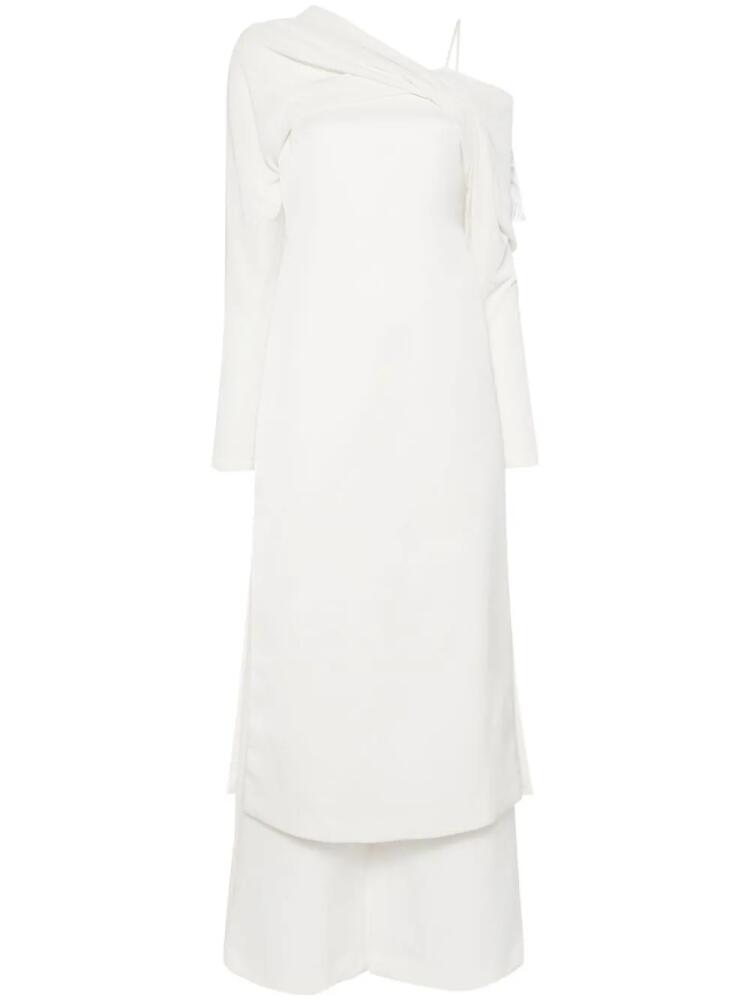 CHATS BY C.DAM asymmetric-neck maxi dress - White Cover