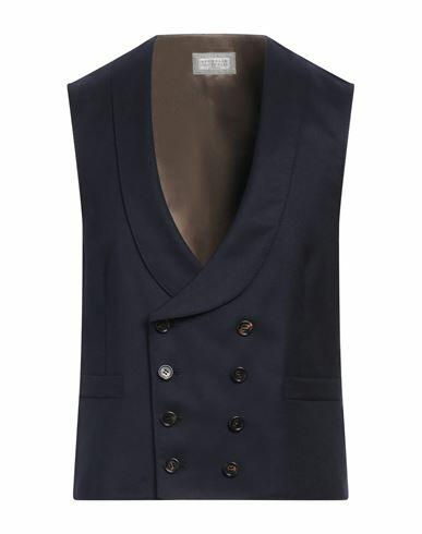 Brunello Cucinelli Man Tailored Vest Midnight blue Virgin Wool Cover