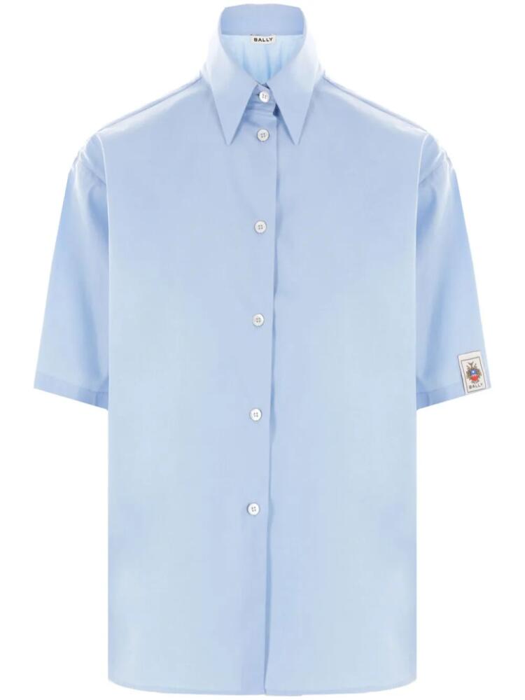 Bally logo-appliqué short-sleeve shirt - Blue Cover