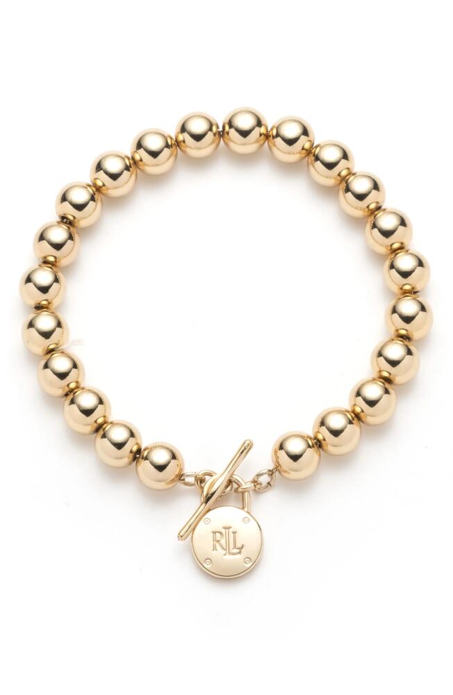 Lauren Ralph Lauren Padlock Beaded Toggle Bracelet in Gold Cover