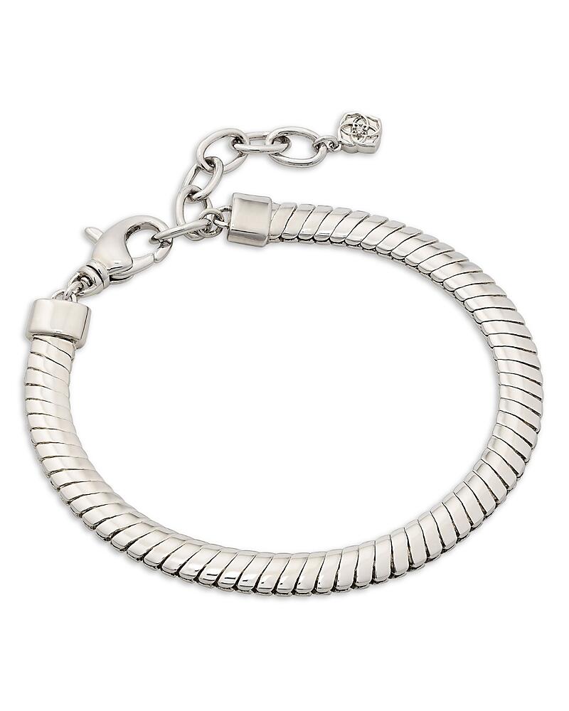 Kendra Scott Lex Omega Chain Bracelet in Rhodium Plated Cover