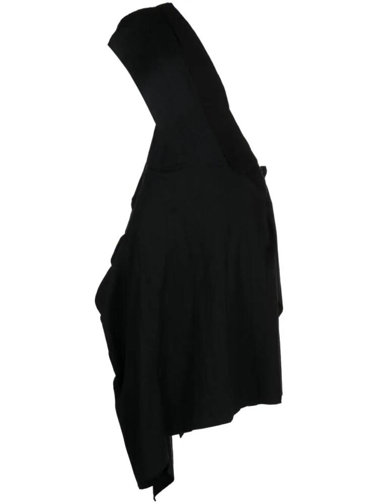 Yohji Yamamoto asymmetric-design cotton dress - Black Cover