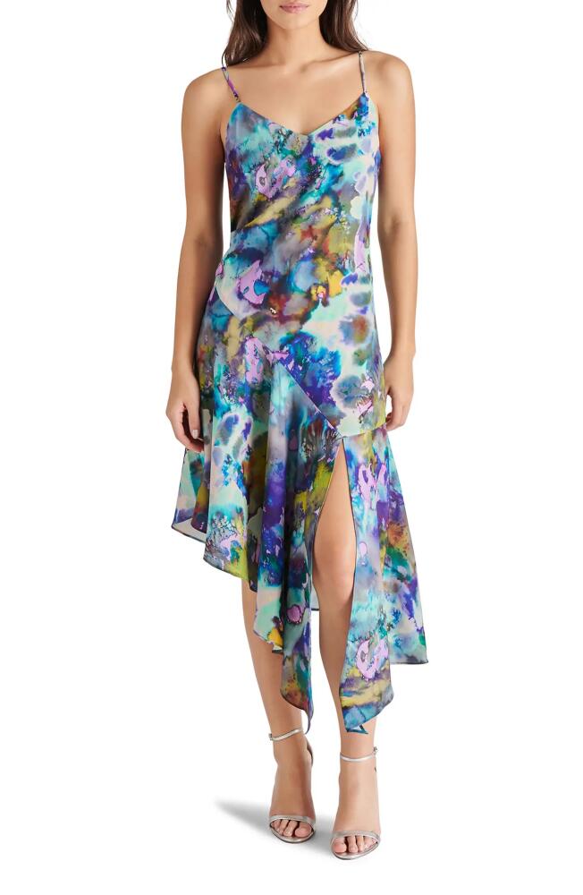 Steve Madden Elysia Sleeveless Asymmetric Midi Dress in Dreamscape Print Cover