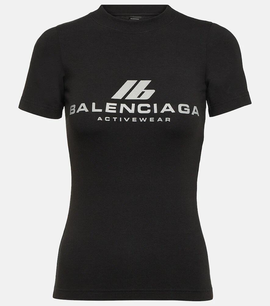 Balenciaga Logo cotton-blend jersey T-shirt Cover