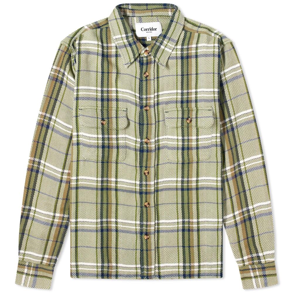 Corridor Men's Acid Plaid Overshirt in Oak Cover