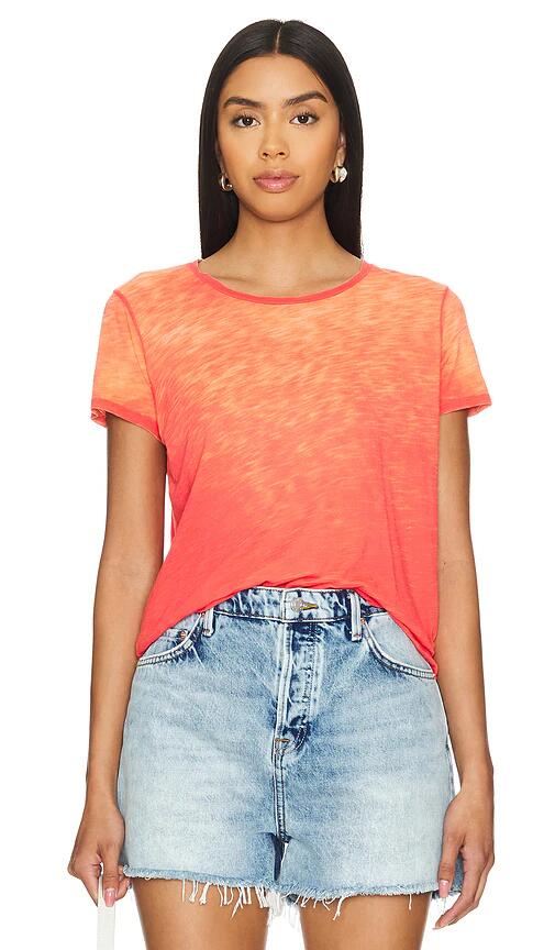 Goldie Gradient Short Sleeve Boy Tee Shirt in Coral Cover