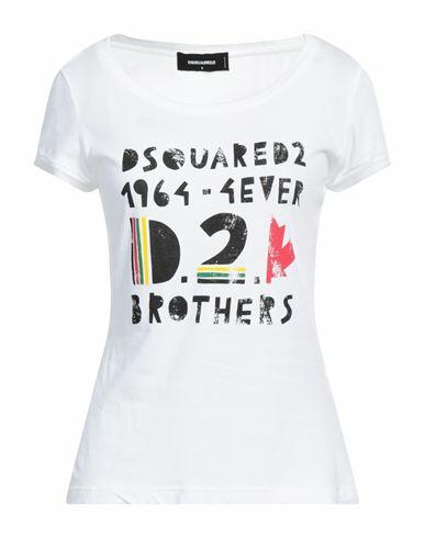 Dsquared2 Woman T-shirt White Cotton Cover