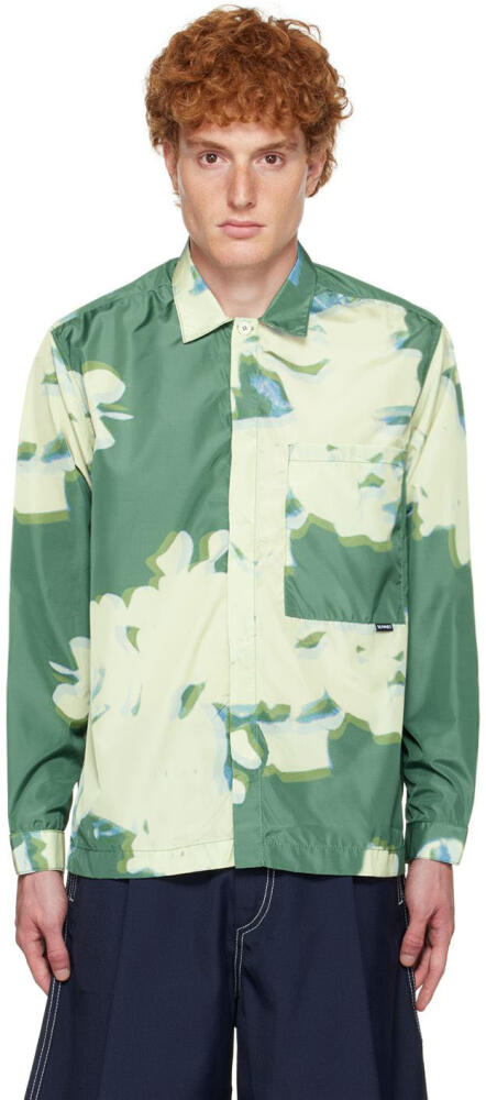 SUNNEI Green Printed Shirt Cover