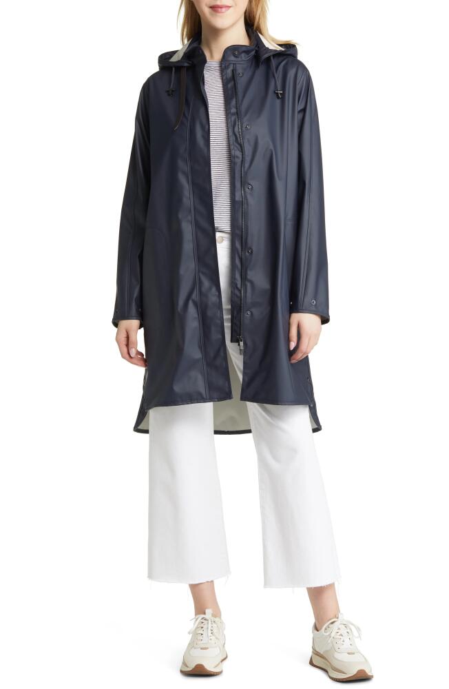 Ilse Jacobsen Hooded Raincoat in Dark Indigo Cover