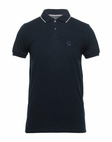 People Of Shibuya Man Polo shirt Midnight blue Cotton, Elastane Cover