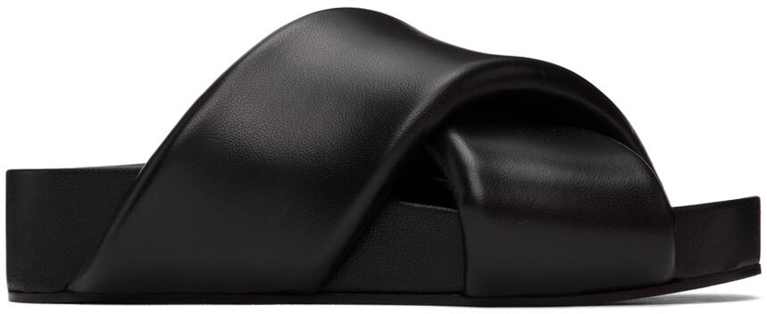 Jil Sander Black Oversized Wrapped Sandals Cover