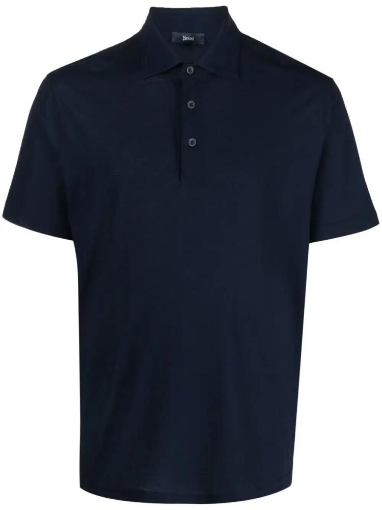 Herno cotton polo shirt - Blue Cover