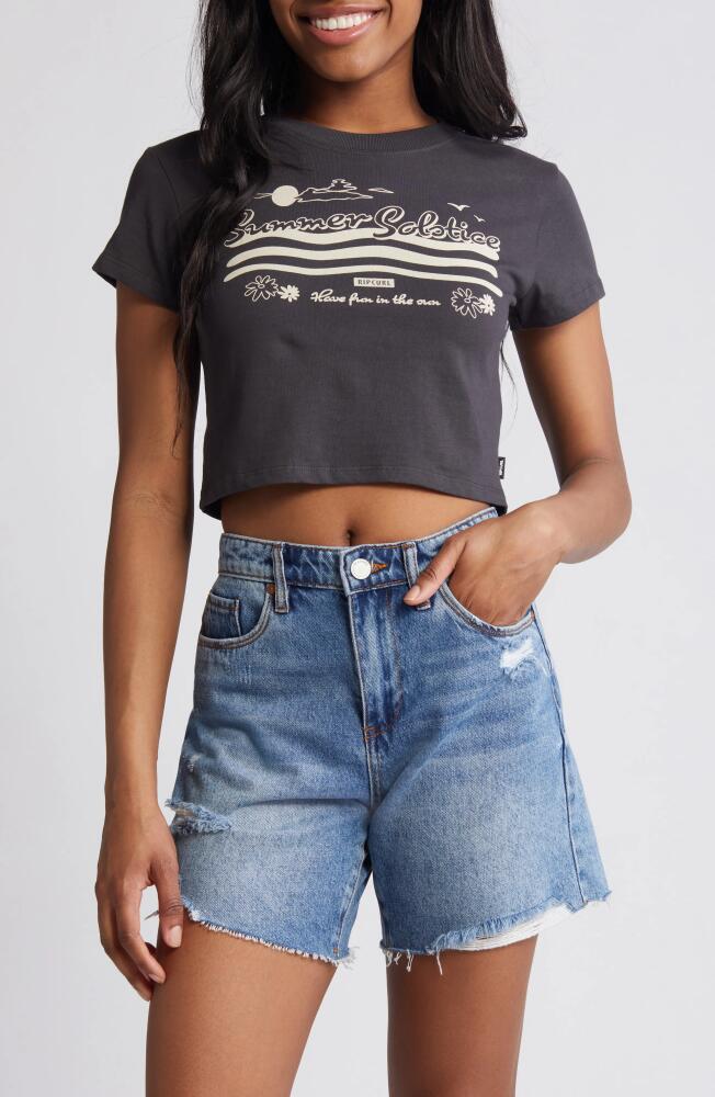 Rip Curl Solstice Crop Graphic T-Shirt in Washed Black Cover