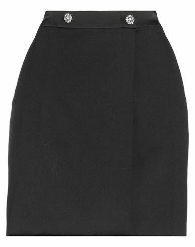 Boss Woman Mini skirt Black Virgin Wool, Acetate, Viscose Cover