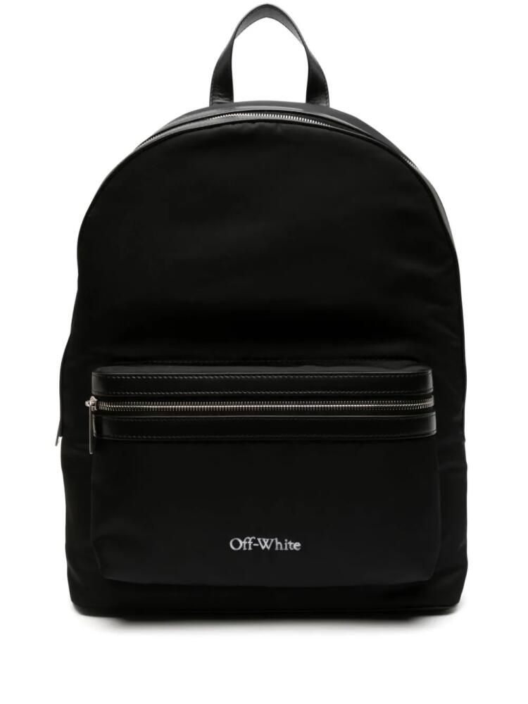 Off-White embroidered-logo backpack - Black Cover