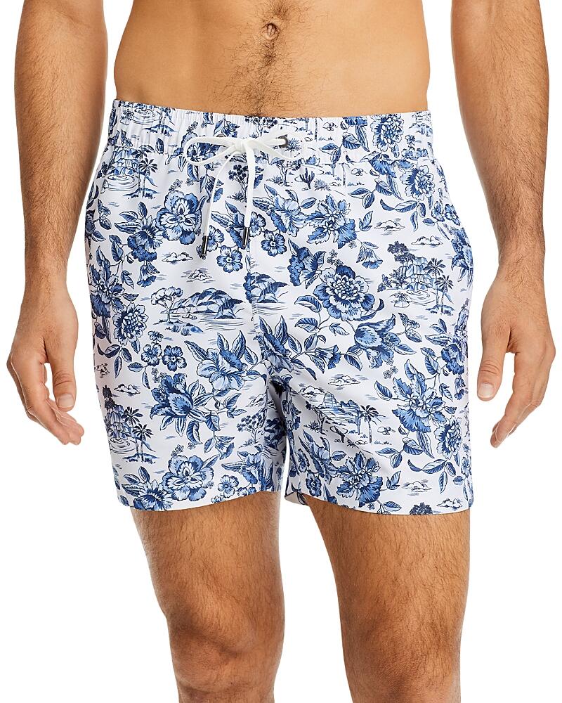 Onia Charles Floral Regular Fit 5 Swim Trunks Cover