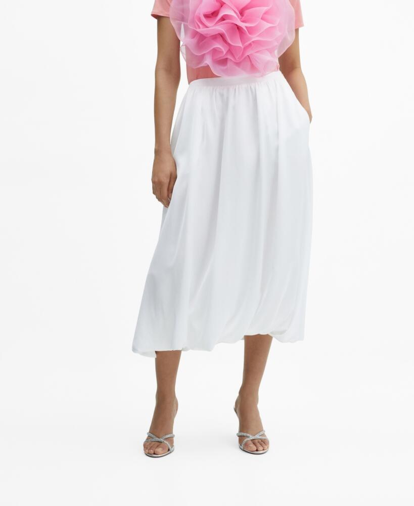 Mango Women's Flared Midi Skirt - White Cover