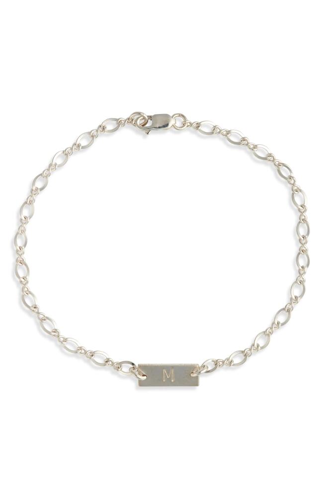 Nashelle Hadley Initial Bar Bracelet in Sterling Silver - M Cover