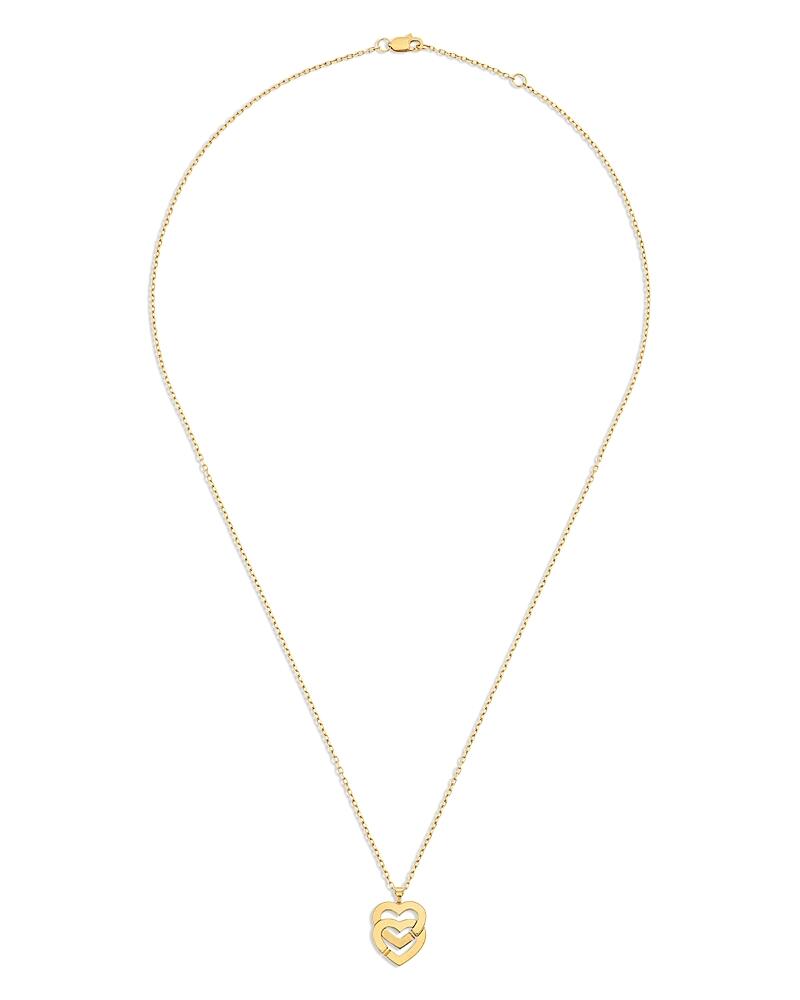 Dinh Van 18K Yellow Gold Double Coeurs Heart Pendant Necklace, 16.5 Cover