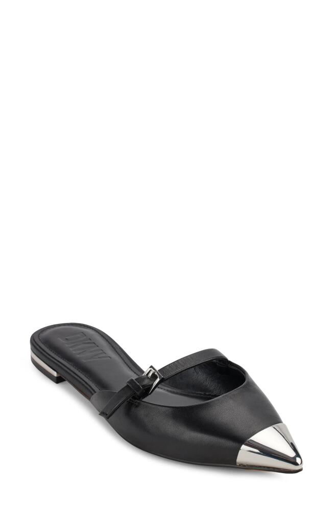 DKNY Vivian Cap Toe Mule in Black Cover