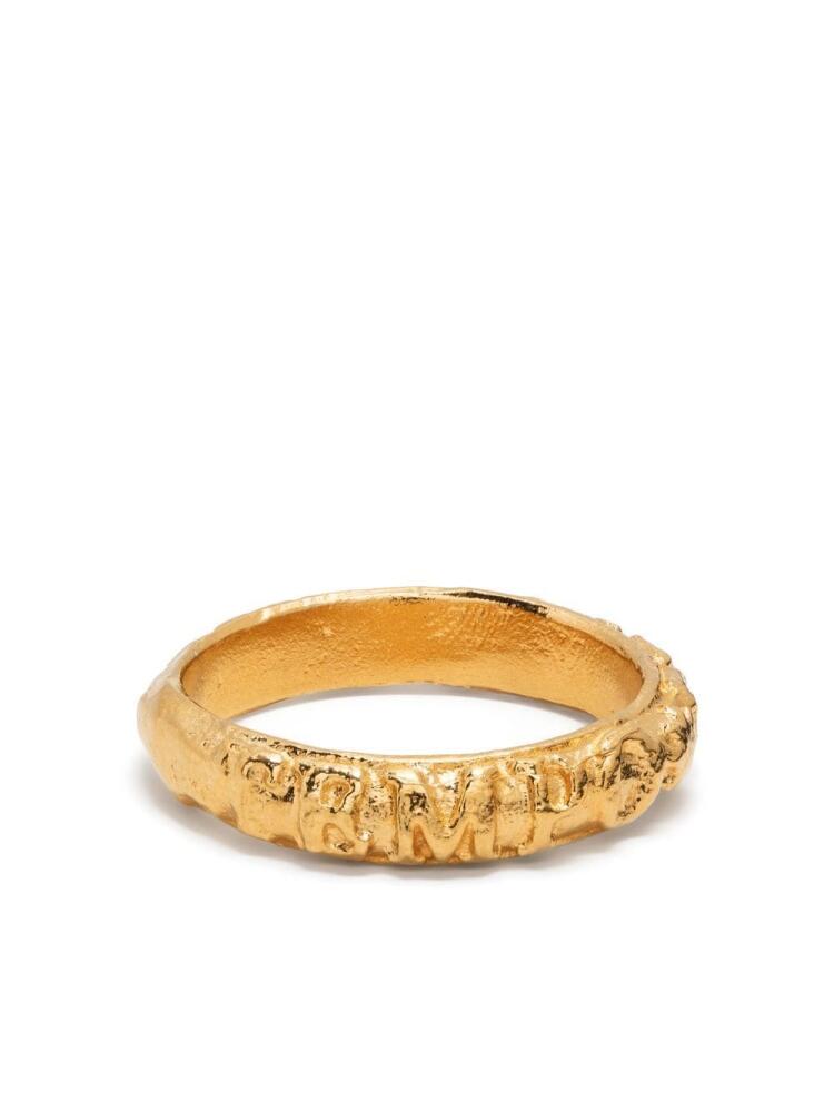 Alighieri Tempo hammered-effect band ring - Gold Cover