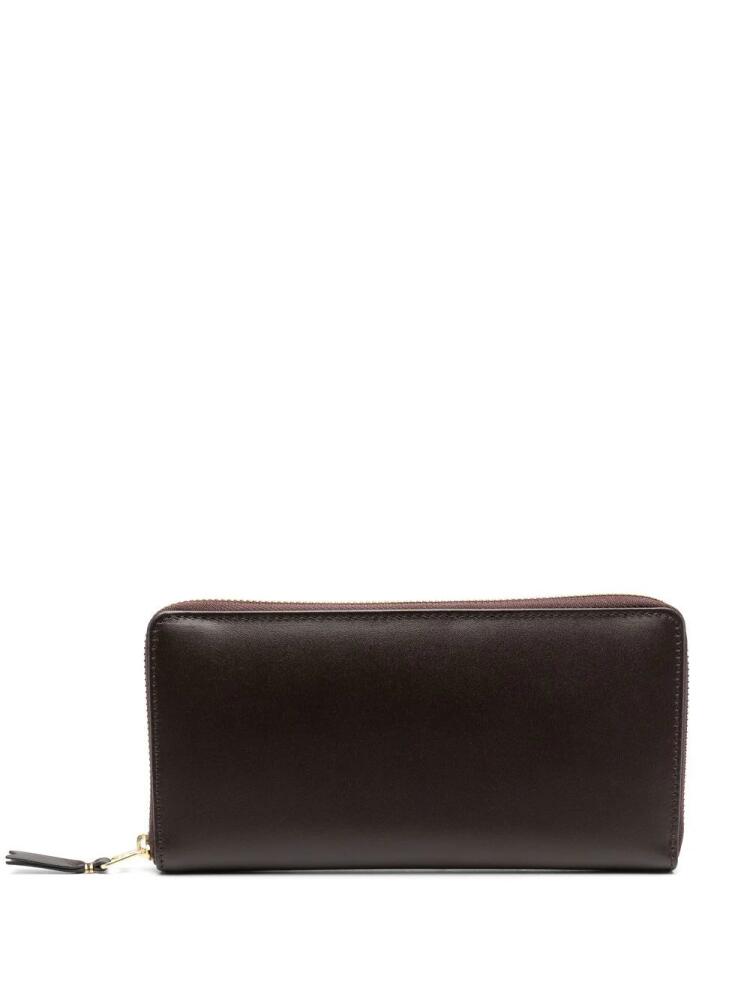 Comme Des Garçons Wallet zip-up calf leather cardholder - Brown Cover