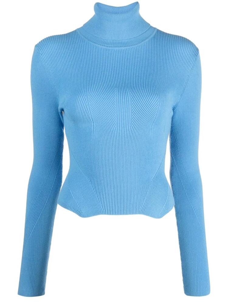 REMAIN roll-neck knitted jumper - Blue Cover