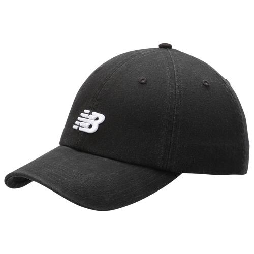 New Balance 6-Panel Curved Hat - Mens Black/White Cover