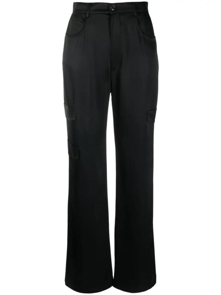 Nanushka Cais satin cargo trousers - Black Cover