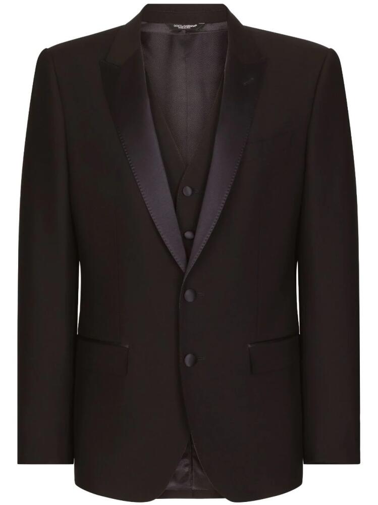 Dolce & Gabbana Wool Martini-fit tuxedo suit - Black Cover