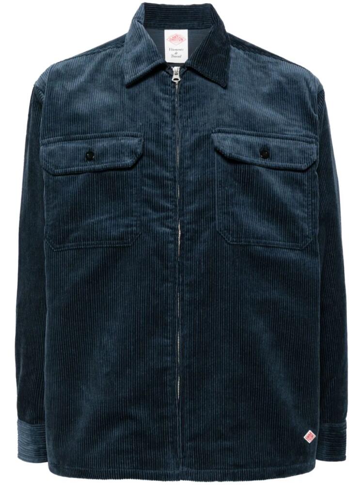 Danton zip-up corduroy jacket - Blue Cover