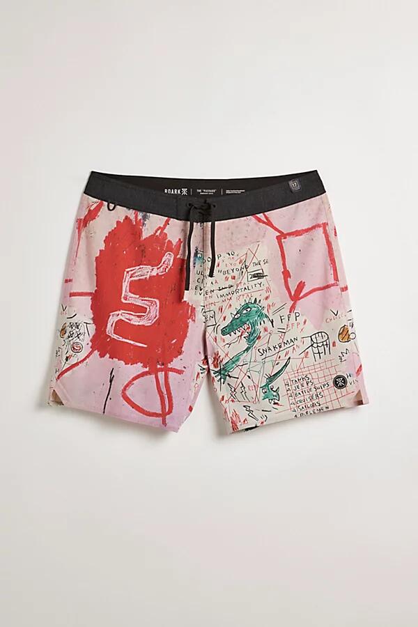 Roark Run Amok Passage Basquiat Art Pattern Swim Short in Pink Cover