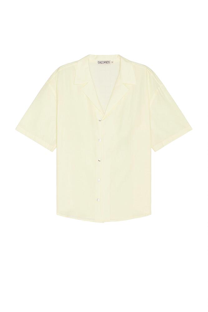 SIEDRES Colton Resort Collar Short Sleeve Shirt in Yellow Cover