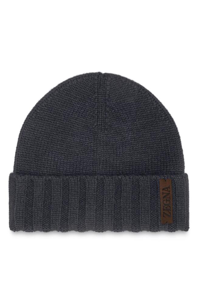 ZEGNA Oasi Cashmere Beanie in Navy Cover