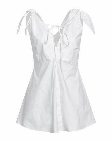 Erika Cavallini Woman Top White Cotton, Elastane Cover